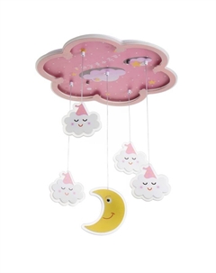 Люстра «Облачка» LED 48 Вт 4000К розовый 47×47×68 см Bayerlux