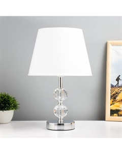 Настольная лампа "Булла-2" E27 40 Вт хром 22.5×22.5×34.5 см Risalux