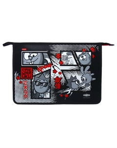 Папка для тетрадей А4, 340 х 245 х 75 мм, молния сверху, пластиковая, Hatber "" Смешарики