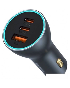 Автомобильное зарядное Golden Contactor Pro GaN Fast Charging Car Charger U+2C 65W C00035202841-00 (серый) Baseus