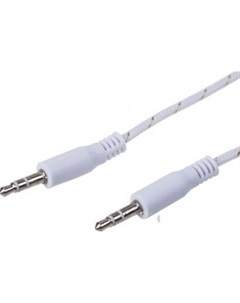 Кабель 18-4070 3.5 мм - 3.5 мм (1 м, белый) Rexant