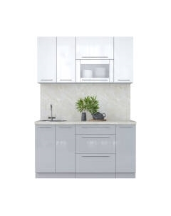 Кухонный гарнитур Интерлиния Мила Пластик 1.5 В