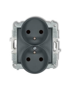 Розетка Karlik Schuko 28MGP-2sp 2Х2P+Z
