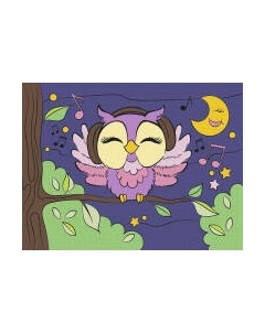 Картина по номерам Школа талантов Сова в наушниках / 4583511