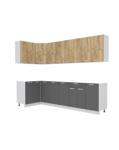 Кухонный гарнитур Интерлиния Мила Лайт 1.2x2.8 без столешницы