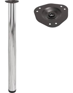 Опора мебельная круглая d60 h820 винт М12 Aks