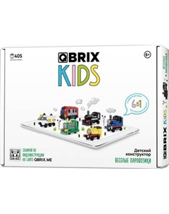 Конструктор QBRIX Kids Веселые паровозики 6в1 30036 Qbrix