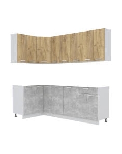 Кухонный гарнитур Интерлиния Мила Лайт 1.2x2.3 без столешницы