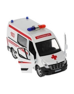 Автомобиль игрушечный Технопарк Renault Master Скорая / MASTER-14SLAMB-STRWH