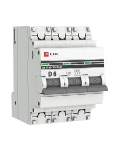 Выключатель автоматический 3P 6А (D) 4.5kA ВА 47-63 / mcb4763-3-06D-pro Ekf