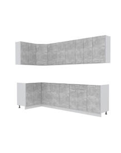 Кухонный гарнитур Интерлиния Мила Лайт 1.2x2.8 без столешницы