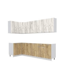 Кухонный гарнитур Интерлиния Мила Лайт 1.2x2.7 без столешницы