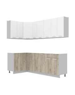 Кухонный гарнитур Интерлиния Мила Лайт 1.2x2.3 без столешницы