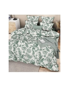 Комплект постельного белья Ночь нежна Зеленые джунгли 2 сп Евро 70x70 / 71059-1+71060-1