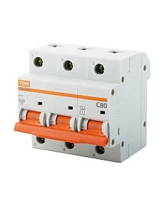 Выключатель автоматический TDM ВА 47-100 3Р 40А (C) 10кА / SQ0207-0073 Tdm