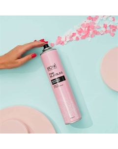 Лак для объема и укладки волос средней фиксации Pink Bubbles Mone professional