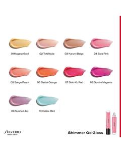 Ультрасияющий блеск для губ Shimmer Gel Gloss Shiseido