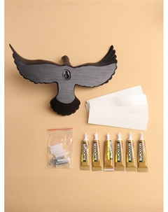 Набор настенный декор, панно «Птички», 6 шт., чёрный, 14×23.5×6 см Take it easy