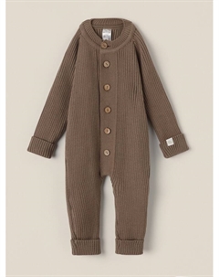 Комбинезон вязаный SL Home, рост 74 - 80 см, кофейный Sima-land home