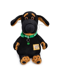 Мягкая игрушка «Собака Ваксон Baby с ошейником», 19 см Басик и ко