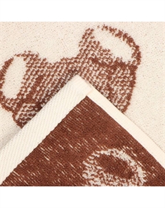 Полотенце детское махровое «» Teddy bear, 50×90 см, хлопок 100%, бежево-коричневое Этель