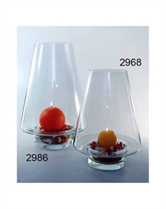 Ваза «Гала», малая, 700 мл, d=8 см, 18×13 см, высота ножки 5 см, стекло, прозрачная Evis