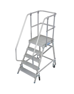Лестница-платформа STABILO, с площадкой, алюминиевая, 5 ступеней Krause