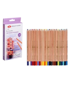 Пастель сухая в карандаше ЗХК "Сонет", 24 цвета, 132411521 Завод художественных красок «невская палитра»