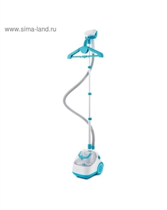 Отпариватель Kitfort КТ-957, напольный, 1500 Вт, 1900 мл, 25 г/мин, шнур 1.8 м, бело-голубой