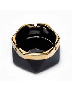 Пепельница для дома «Кений», для сигарет и стиков, 10×5 см, чёрная Сима-ленд