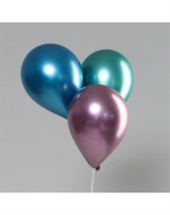 Шар воздушный латексный хром 12", набор 50 шт., МИКС Neotex co