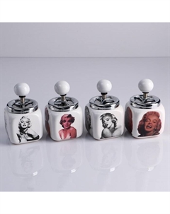 Пепельница для дома бездымная «Монро», для сигарет и стиков, МИКС, керамика, 9×15 см Сима-ленд