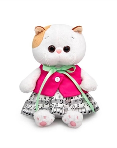 Мягкая игрушка «Кошечка Ли-Ли Baby в юбке и малиновом жилете», 20 см Басик и ко