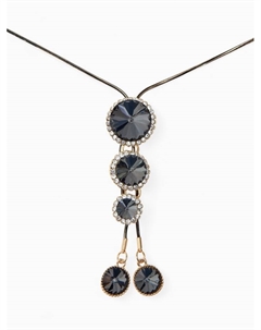 Кулон «Оклахома» узел, цвет серый в золоте, 85,5 см Qf