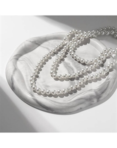 Бусы «Классика» шар №8, белые, L=140 см Qf