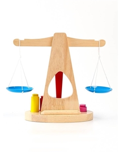 Игровой деревянный набор «Весы с гирями» Лесная мастерская