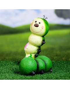 Садовая фигура из полистоуна «Гусеница-Красотка», 22×14×19 см Хорошие сувениры