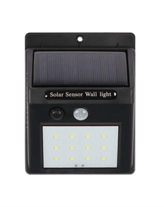 Садовый светильник, уличный, на солнечной батарее, накладной, 20 LED, свечение белое Luazon lighting