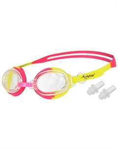 Очки для плавания детские, беруши, цвет красный/жёлтый Onlytop