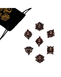 Кубики - дайсы для ДнД, набор 7 шт., чёрные Время игры