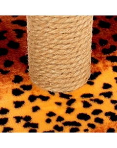 Когтеточка «Столбик» с площадкой и игрушкой, 30×30×56 см, джут, микс цветов Perseiline