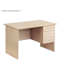 Стол письменный «», со встроенной тумбой, 1200×700×750 мм, цвет ясень шимо светлый Клик мебель