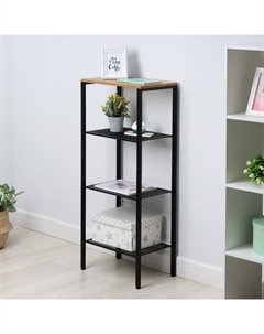 Стеллаж «Торонто 14», 47×30×114 см, чёрный Zmi