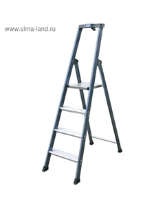 Стремянка MONTO SECURO, оградительная дуга с полкой, широкие ступени, 4 ступени Krause