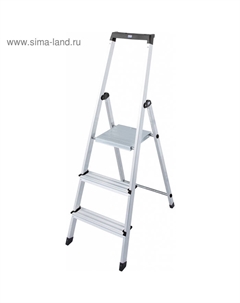 Стремянка MONTO SOLIDY, оградительная дуга, рабочая высота 2.61 м, 3 ступени Krause