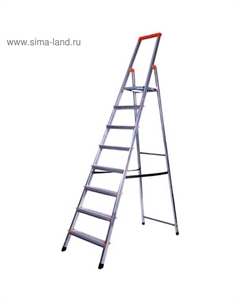 Стремянка MONTO SOLIDY, оградительная дуга, рабочая высота 3.71 м, 8 ступеней Krause