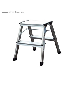 Стремянка складная MONTO ROLLY, двусторонняя, алюминиевая, 2 ступени Krause