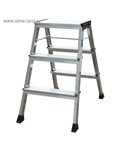 Стремянка складная MONTO ROLLY, двусторонняя, алюминиевая, 3 ступени Krause