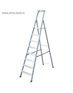 Стремянка MONTO SECURO, оградительная дуга с полкой, широкие ступени, 8 ступеней Krause