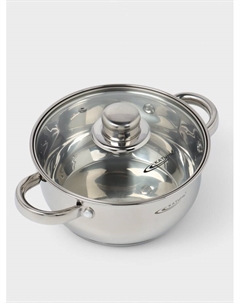 Набор кастрюль «Гретта», 4 предмета: 1.6 л, 2.2 л, 3.2 л, 4.2 л, капсульное дно, индукция, нержавеющая сталь Катунь